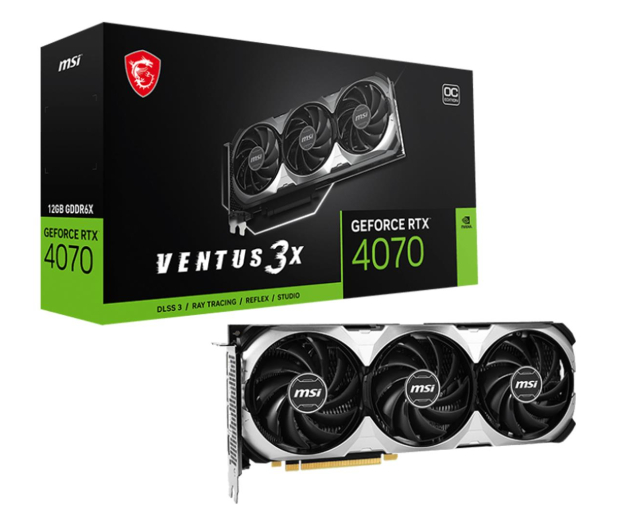 MSI GeForce RTX 4070 VENTUS 3X E OC 12GB GDDR6X